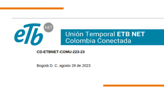 Comunicado Unión Temporal ETB NET