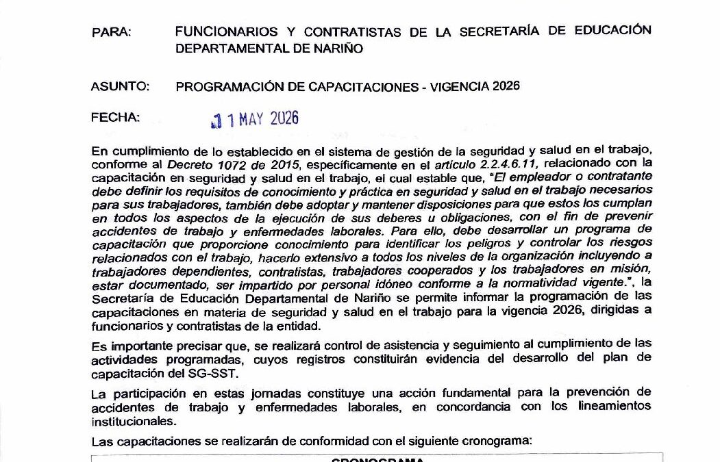 CIRCULAR 061 del 11 de mayo 2026