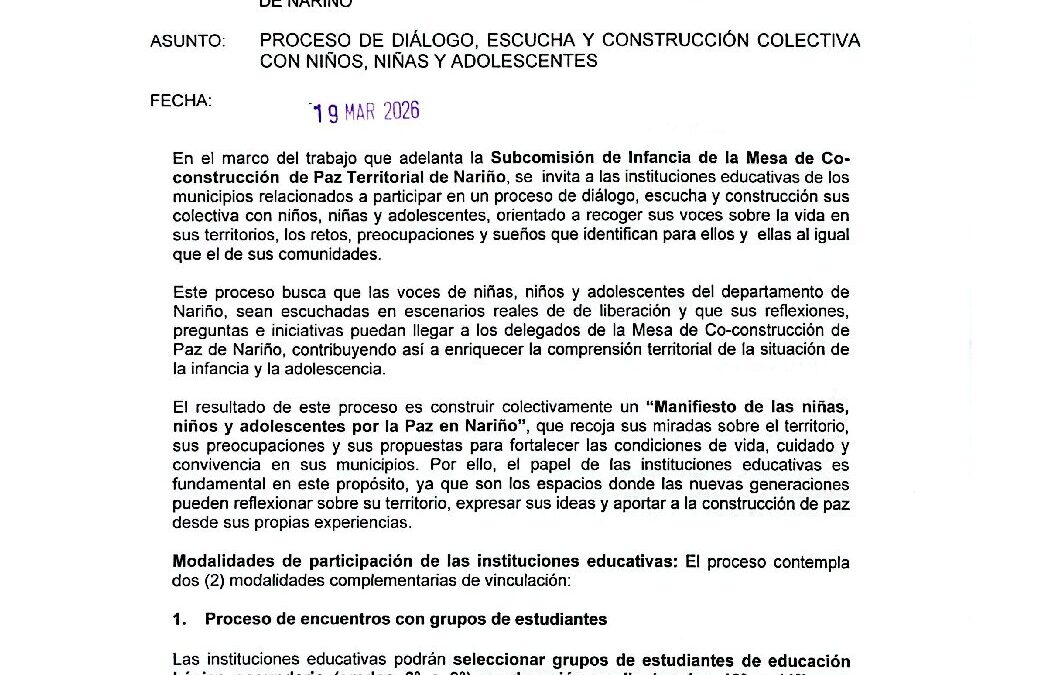 COMUNICADO N.014 DE 19 DE MARZO DE 2026
