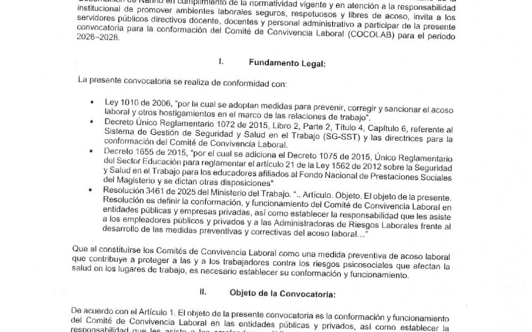 CONVOCATORIA COCOLAB 2026