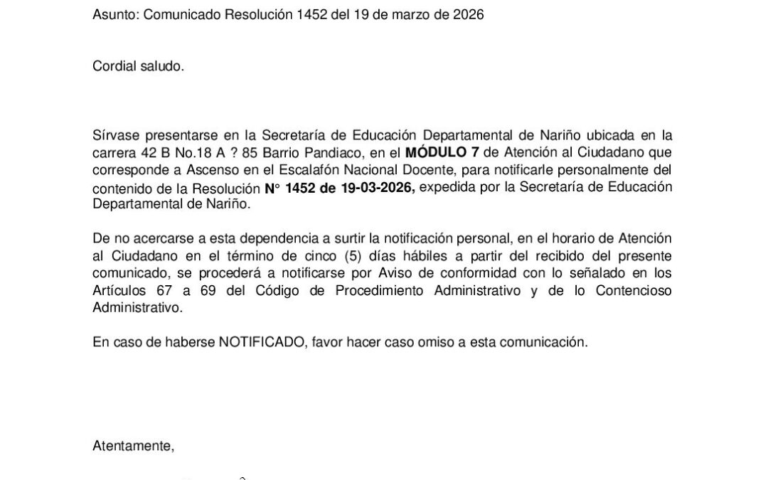 Comunicado Resolución 1452 del 19 de marzo de 2026_Eider Orlando Nastacuas Pai