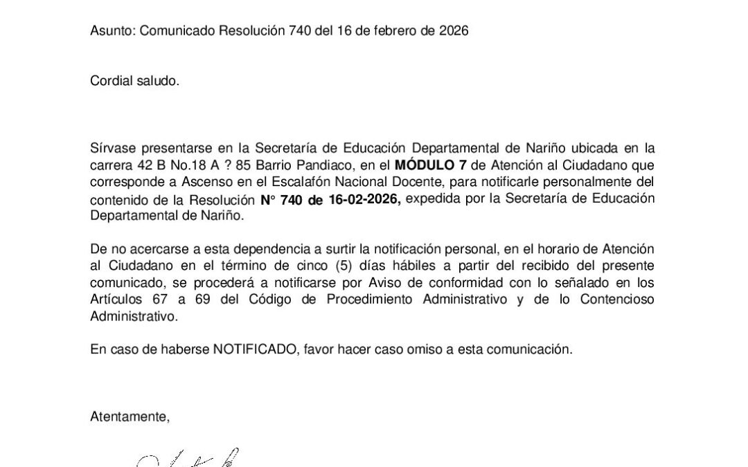 Comunicado Resolución 740 del 16 de febrero de 2026_Carlos Alveiro Vallejos Parreño