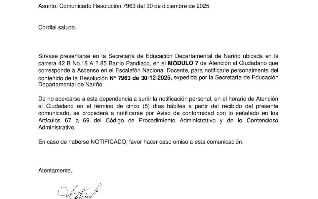 Comunicado Resolución 7963 del 30 de diciembre de 2025_Jesus Rene Canchala Cardenas