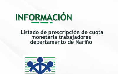 Listado de prescripción de cuota monetaria trabajadores departamento de Nariño