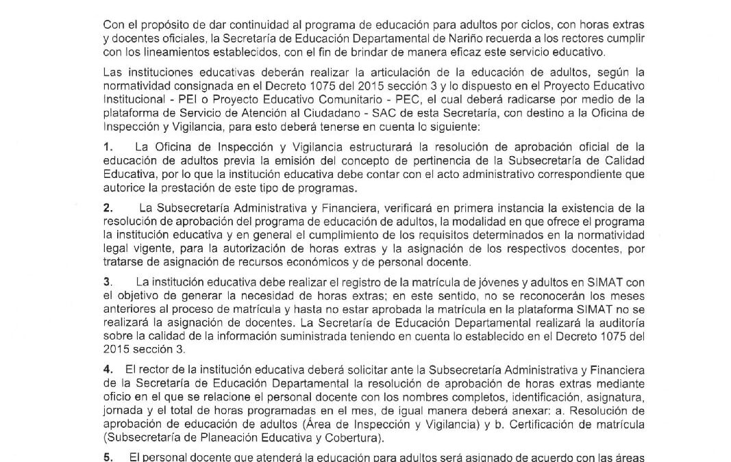 E.A. CIRCULAR 004 -2026
