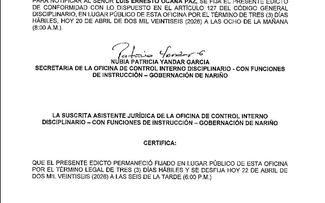 EDICTO EXP. 053-2025