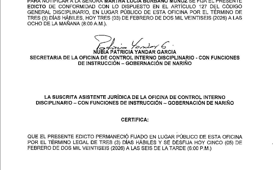 EDICTO EXP. 070-2025
