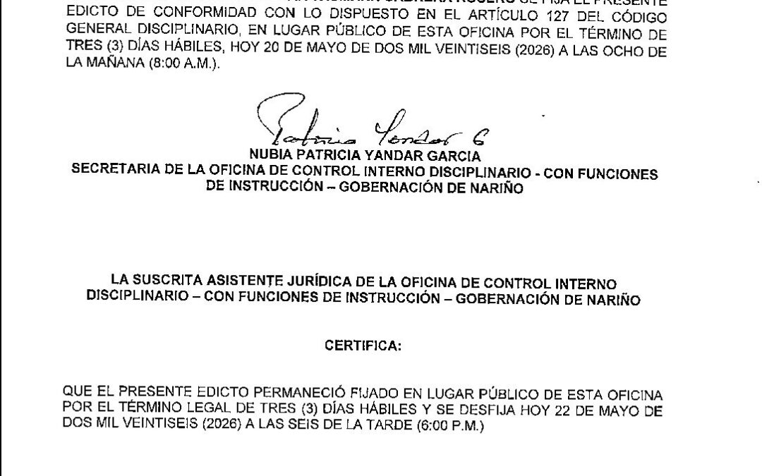 EDICTO EXP. 143-2025