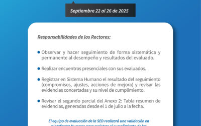 Segundo seguimiento al proceso de Evaluación Docente 2025