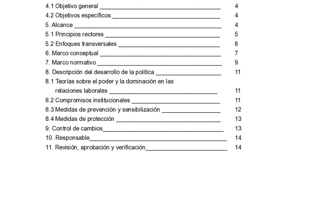 GDS-PO-01- Política Institucional para la Prevención y Atención de Violencia Basada en Genero – VBG – Actos de Discriminación y Acoso Sexual – V1 (3)