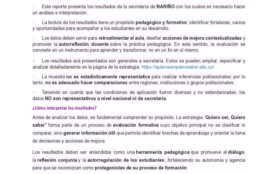 Informe Quiero Ser