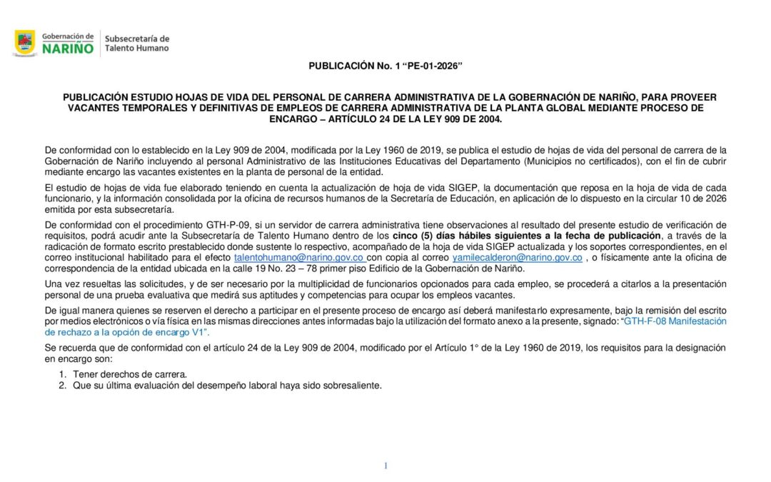 PUBLICACION No. 1- PE-01-2026 TICS FIRMADO