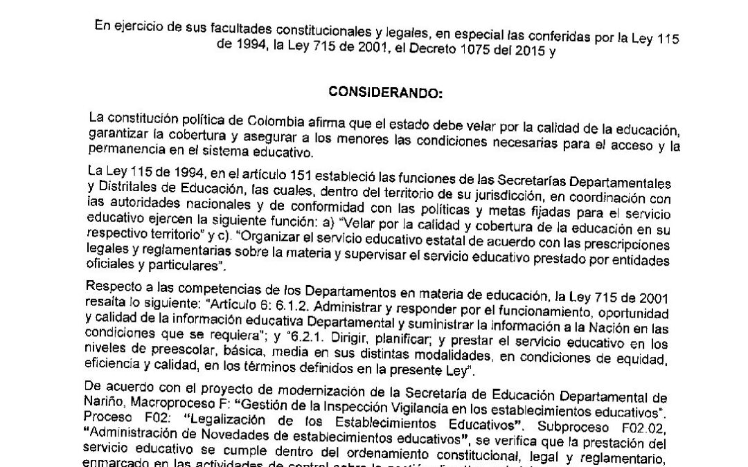 RESOLUCION 1562 26 MARZO 2026