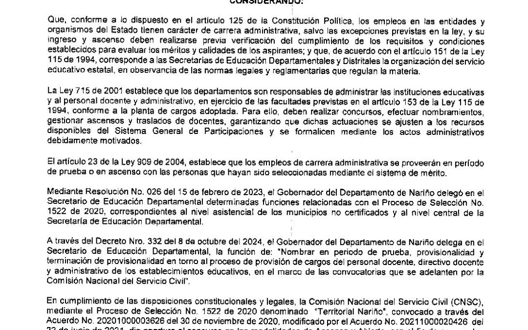 RESOLUCION 1569 26 MARZO 2026