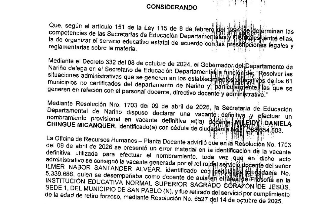 RESOLUCION 2320 27 ABR 2026