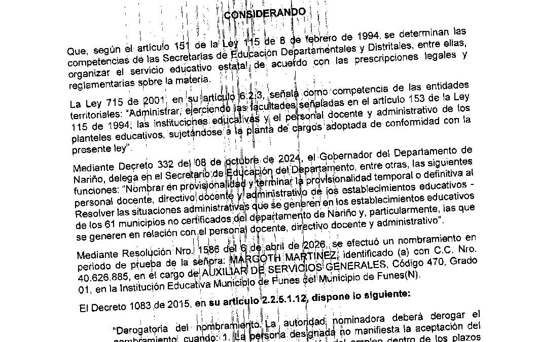 RESOLUCION 2321 27 ABR 2026