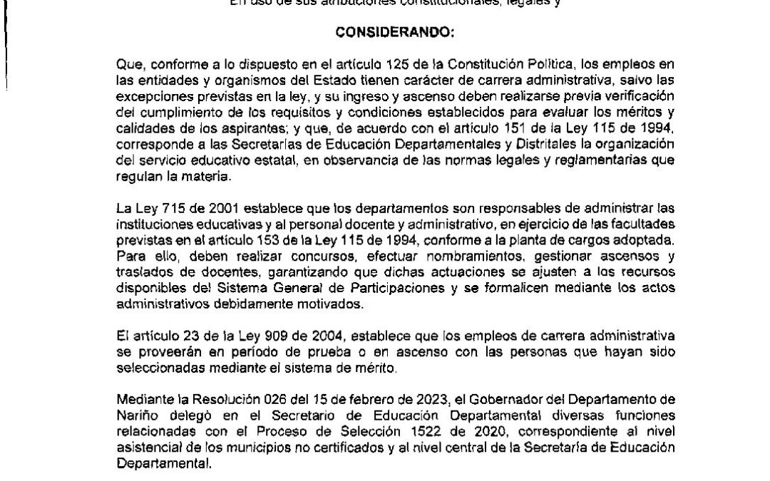 RESOLUCION 257 23 ENE 2026