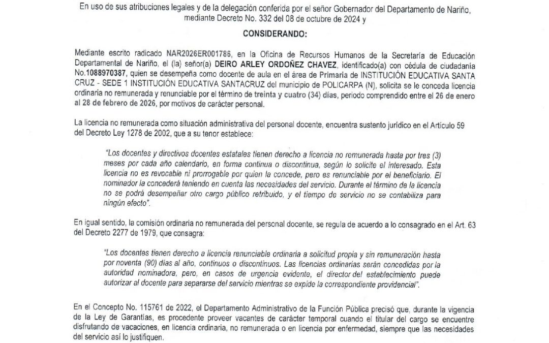 RESOLUCION 385