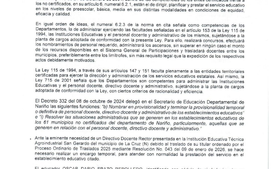 RESOLUCION 486 DE 05 FEBRERO 2026 OSCAR DARIO OERAZO REBOLLEDO