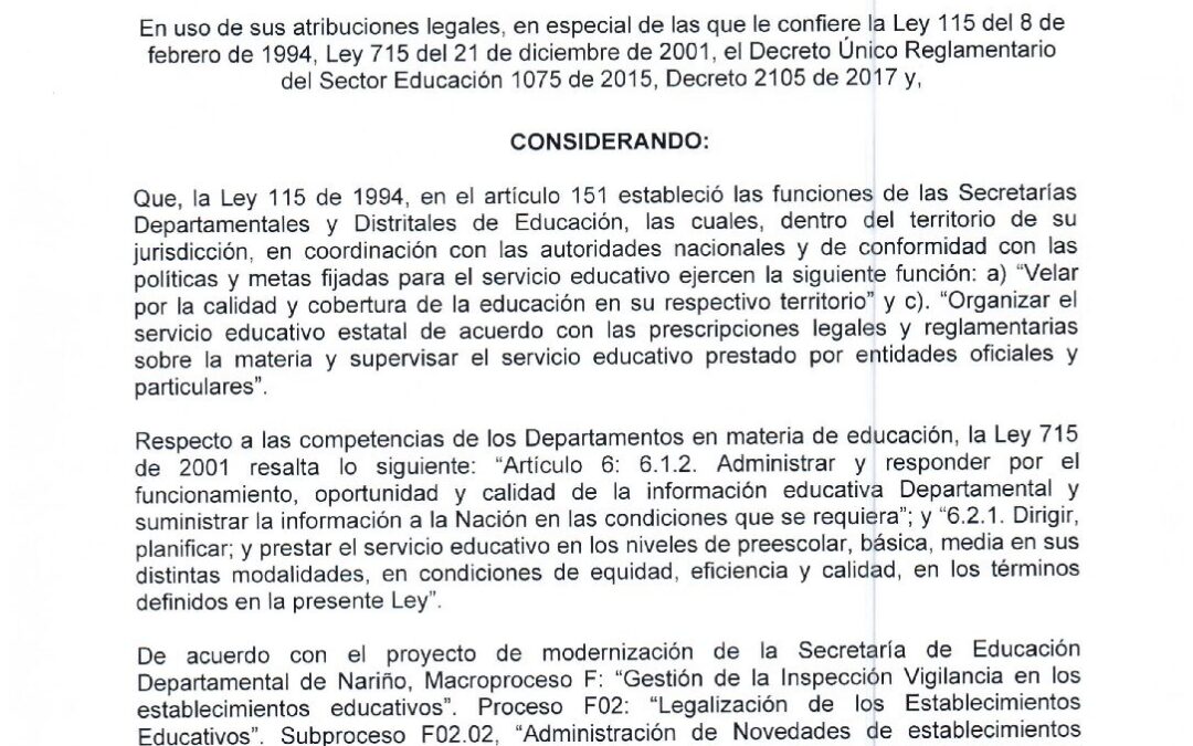 RESOLUCION 579
