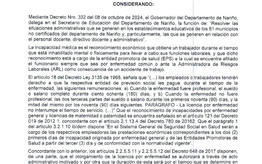 RESOLUCION 604