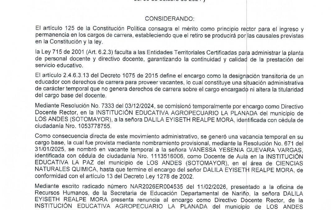 RESOLUCION No 826