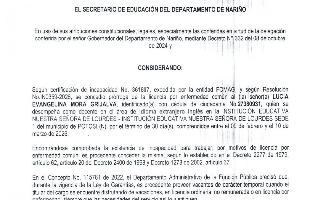 RESOLUCION No 952