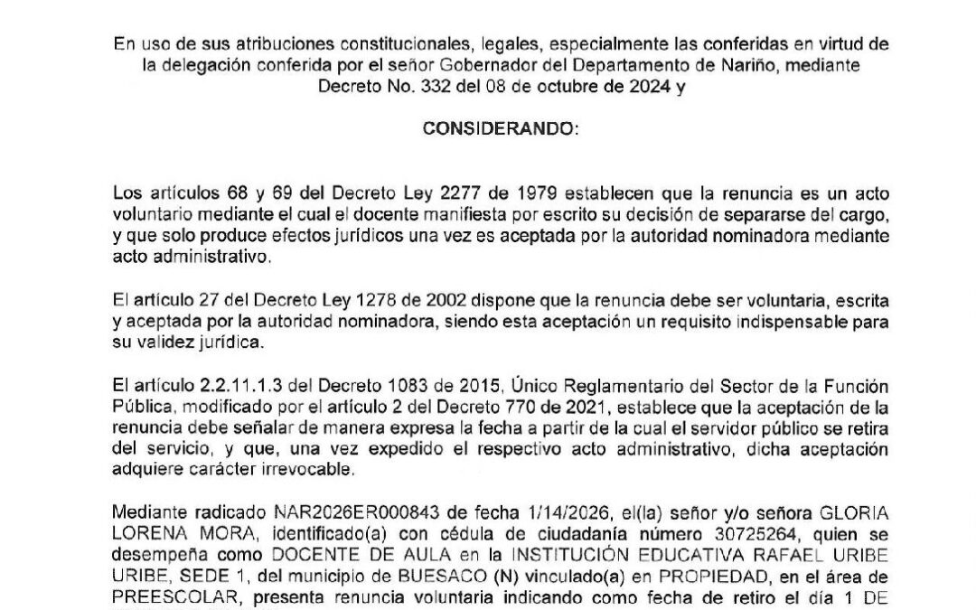 Resolucion No. 374