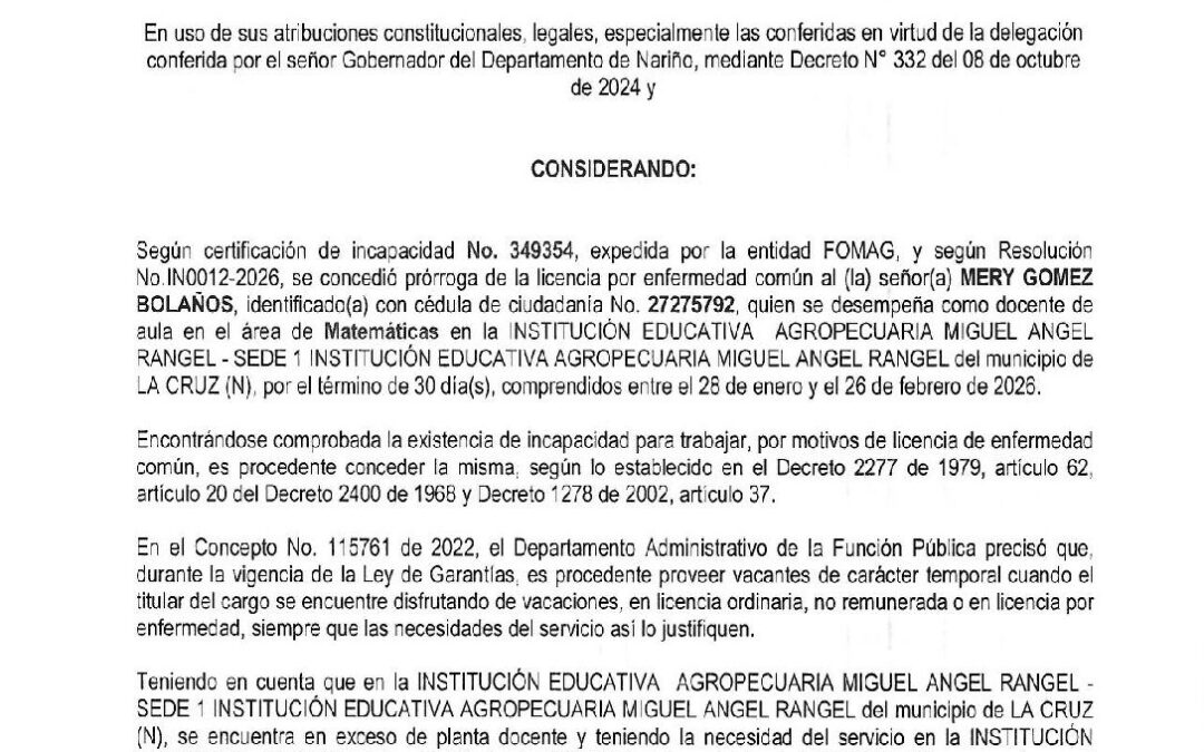 Resolucion No. 390