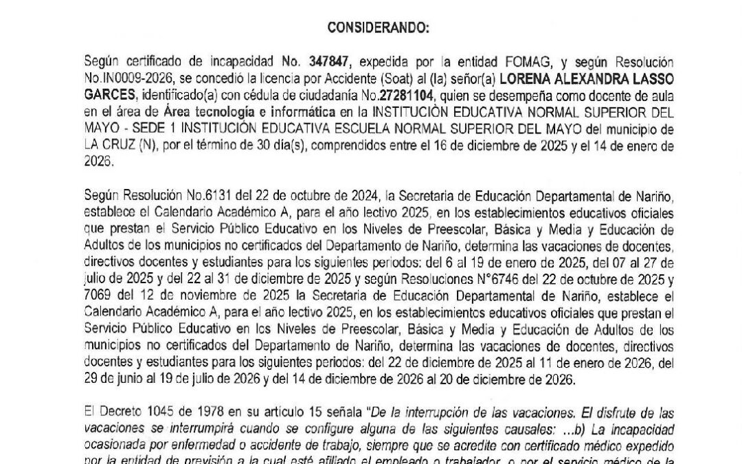 Resolucion No. 394