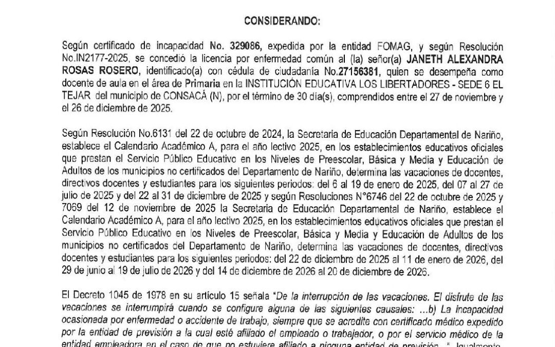 Resolucion No. 395