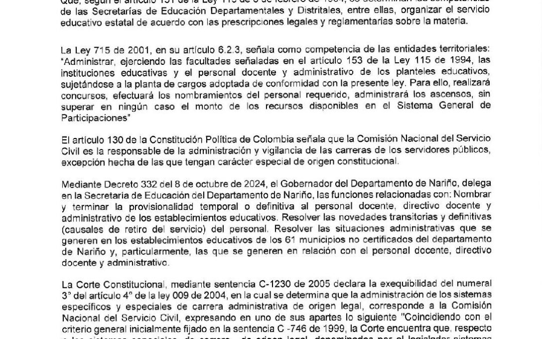 Resolucion No. 401