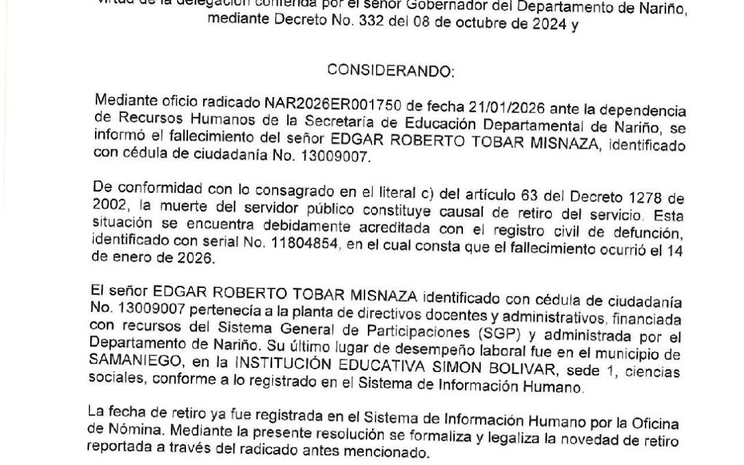 Resolucion No. 756