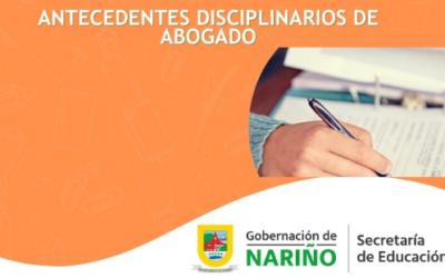 Certificado de antecedentes disciplinarios de abogado