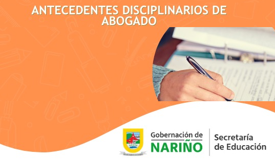 Certificado de antecedentes disciplinarios de abogado