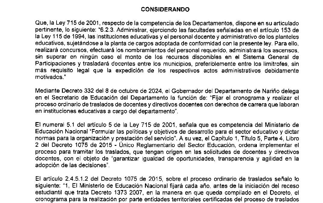 TRASLADOS DE DOCENTES DE AULA PROCESO ORDINARIO 2025 1