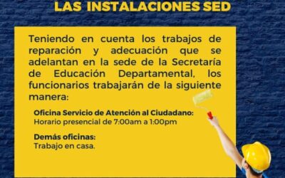 Horario de atención al público en las instalaciones de la SED