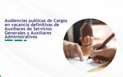 Convocatorias a audiencias cargos en vacancia definitiva