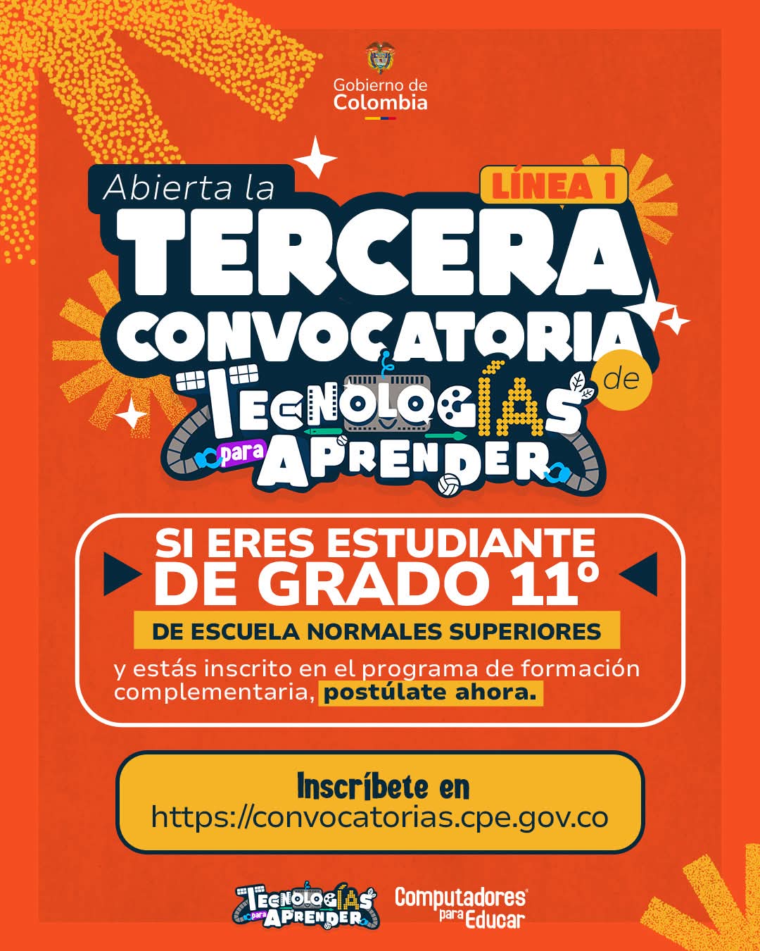 Computadores para Educar: Tercera Convocatoria de Técnologias para Aprender.