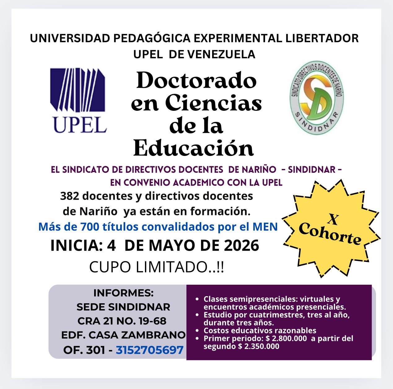 Doctorado en Ciencias de la Educación