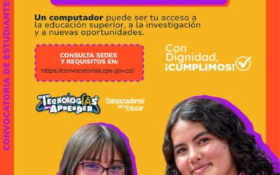 CONVOCATORIA COMPUTADORES PARA EDUCAR – Para Jovenes de Zonas Rurales (municipios PDET Y ZOMAC)