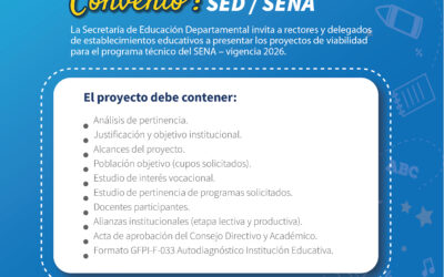 Convocatoria SED – SENA 2026
