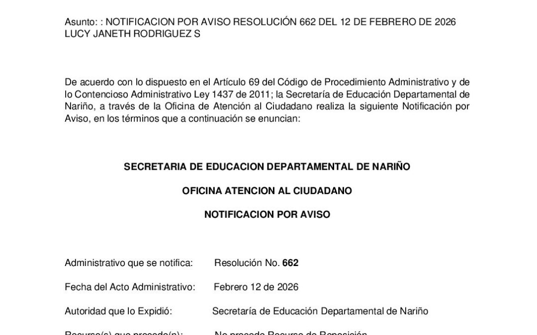 notificacion por aviso 662